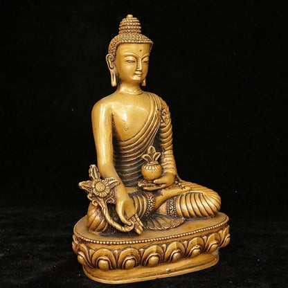 Copper Statue Tibetan Buddhis Amitabha Bronze Shakyamuni Buddha