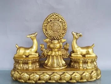 Copper Statue pure copper, Shuangyang, Chengxiang, living room, home furnishings, handicrafts, brass, creative, yangfen