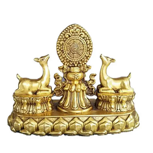 Copper Statue pure copper, Shuangyang, Chengxiang, living room, home furnishings, handicrafts, brass, creative, yangfen