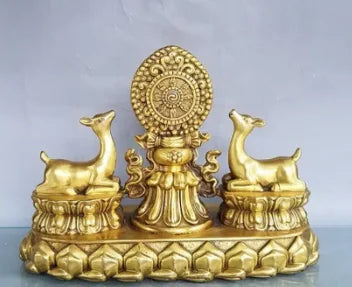 Copper Statue pure copper, Shuangyang, Chengxiang, living room, home furnishings, handicrafts, brass, creative, yangfen