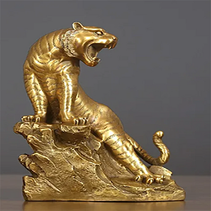 Copper Tiger Up The Mountain Tigers Brass Tiger Ornament Are Strong Zodiac Tiger Jewelry Office Furnishings Business Gift