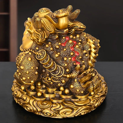 Copper Toad Ornament Ruyi Toad Three-legged Living Room Store Desktop Figurines Decoration