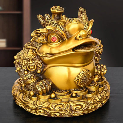 Copper Toad Ornament Ruyi Toad Three-legged Living Room Store Desktop Figurines Decoration
