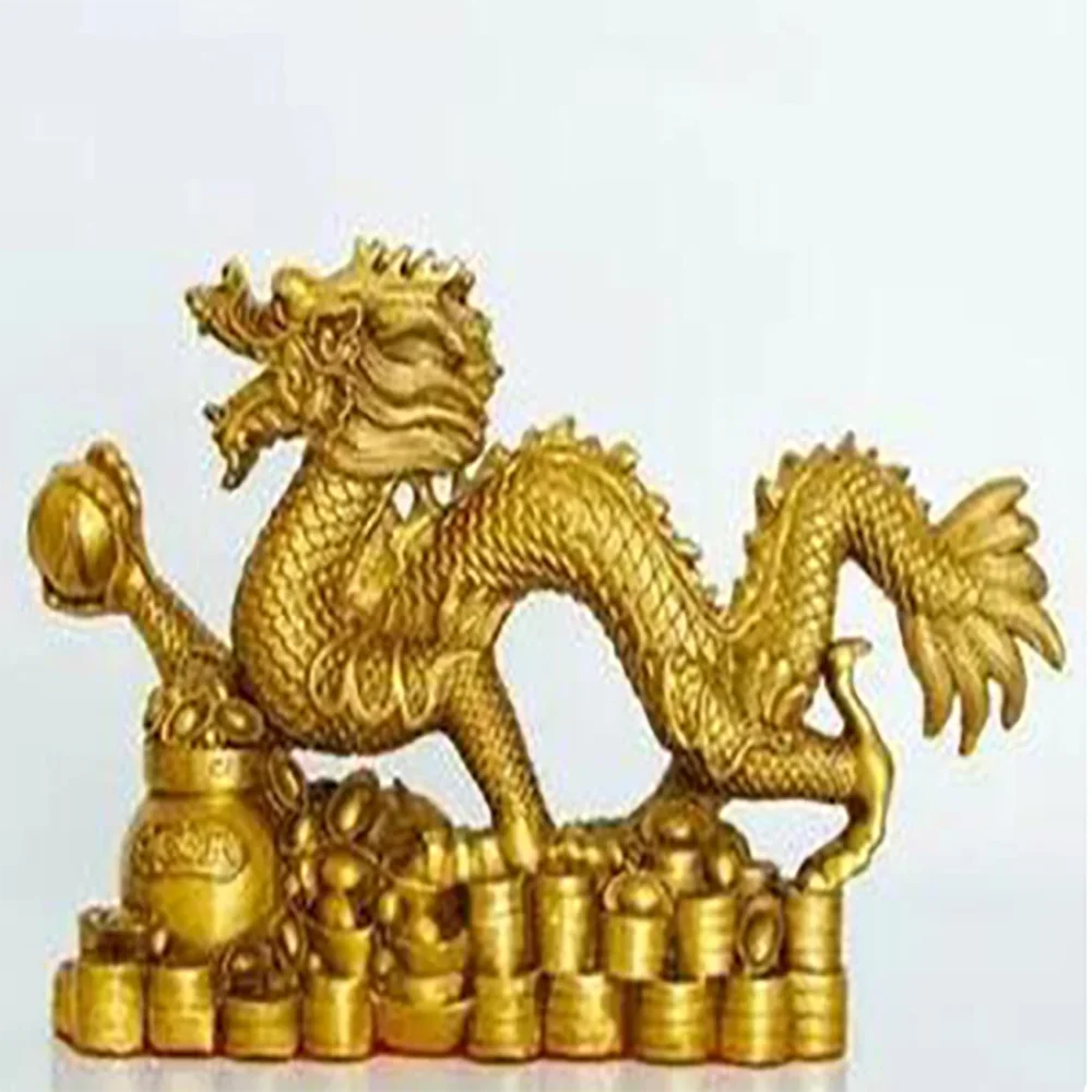 Copper dragon ornaments pure copper dragon auspicious cloud dragon gourd dragon zodiac dragon home office decoration crafts