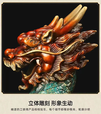 Copper dragon turtle statues placed pieces of Feng Shui home decoration  hotel office family decoration accessories home decor
