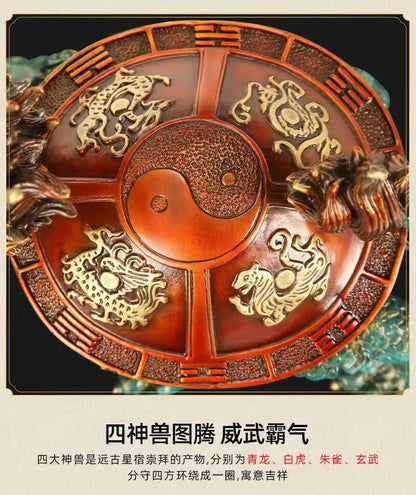 Copper dragon turtle statues placed pieces of Feng Shui home decoration  hotel office family decoration accessories home decor