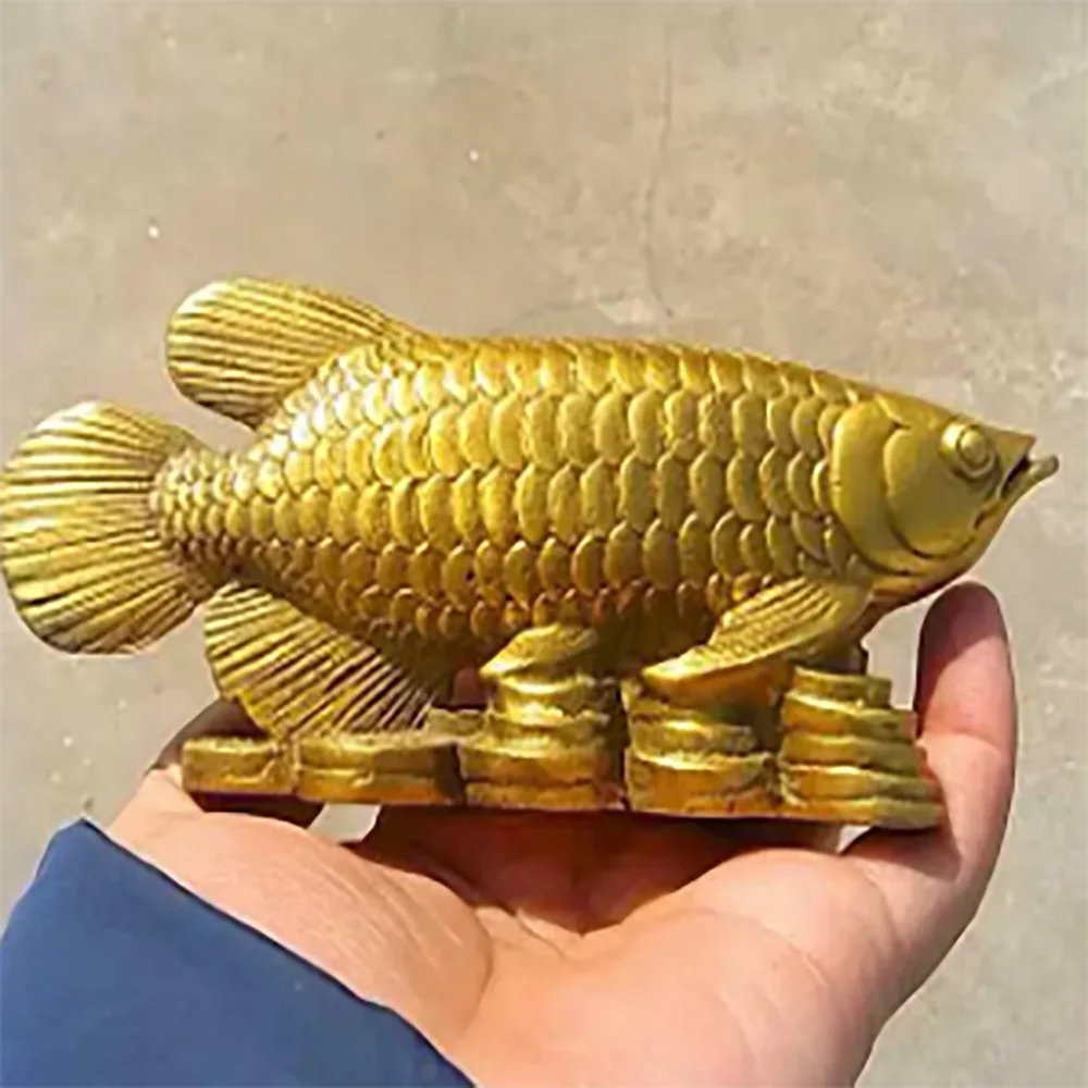 Copper, gold, dragon fish, annual surplus, money, fish, home feng shui crafts, car decorations, and ornaments
