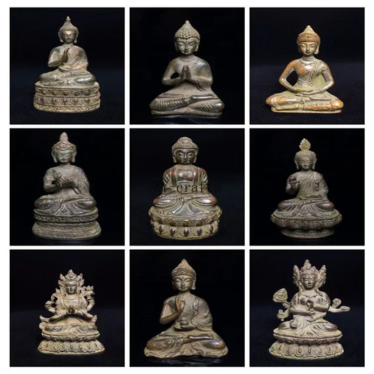 Copper statue Buddha Chinese Bronze Auspicious Home Decoration Exorcism Feng Shui Gift