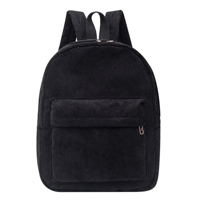 Corduroy Backpack Daypack School Bag Soft Comfortable Shoulders Bag for Students Girl Gift Preschool Women Daily Use