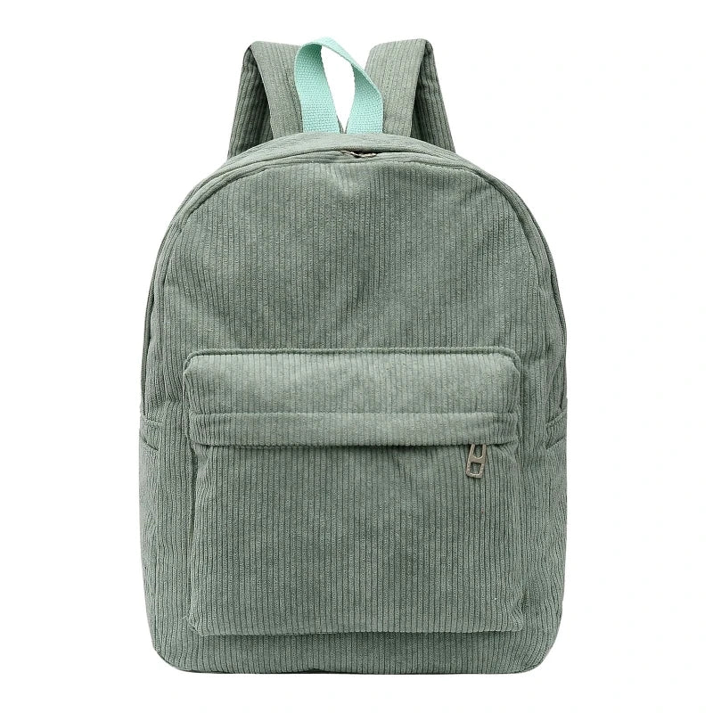 Corduroy Backpack Daypack School Bag Soft Comfortable Shoulders Bag for Students Girl Gift Preschool Women Daily Use