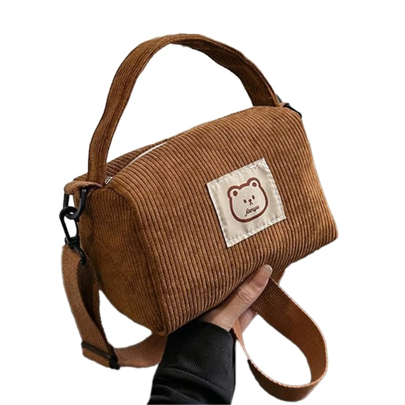 Corduroy Shoulder Bag Corduroy Handbag Purse Crossbody Purse Bag
