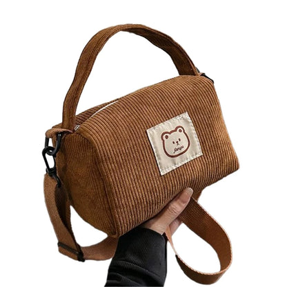 Corduroy Shoulder Bag Corduroy Handbag Purse Crossbody Purse Bag