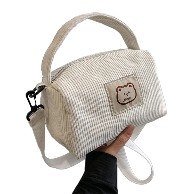 Corduroy Shoulder Bag Corduroy Handbag Purse Crossbody Purse Bag