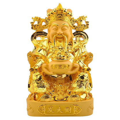 Cornucopia statue of God of Wealth，Resin modern art sculpture，Home decoration accessories，Chinese Lucky Statue Gift decoration