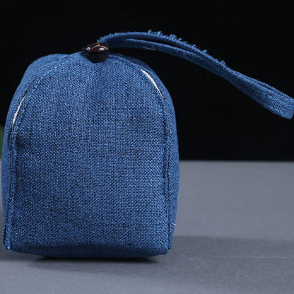 Cotton Linen Bag Kung Fu Tea Set Tea Ceremony Buggy Bag Quick Cup Drawstring Bag Portable Travel Cloth Bag Travel Tea Set Bag