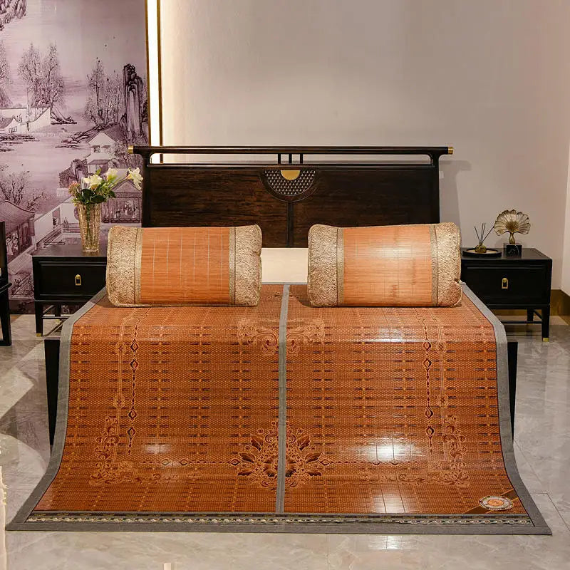 Counter genuine bamboo mat folding cool feeling bed mat for summer double faces Ice silk cool multi-size sleeping