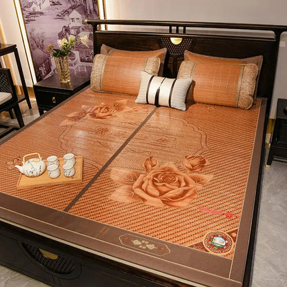 Counter genuine bamboo mat folding cool feeling bed mat for summer double faces Ice silk cool multi-size sleeping