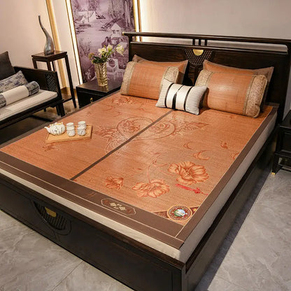 Counter genuine bamboo mat folding cool feeling bed mat for summer double faces Ice silk cool multi-size sleeping