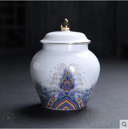 Court Style Gold Silk Enamel Large Sancai Cover Bowl, Saucer Tea Cup, Pot Kettle, White Porcelain Chinese Ceramic Tea Set
