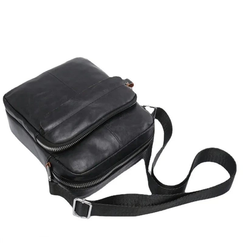 Cow Business Men's Shoulder Genuine Leather Crossbody Fashion Sports Male Messenger Bag