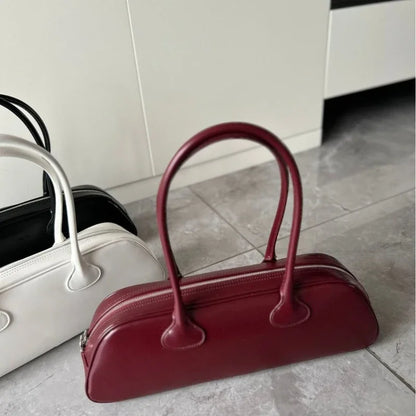 Cow Leather Shoulder Bags for Women Korean Fashion All-match Solid Armpit Bag Female Handbag Luxury Commuter Simple Bolsos Mujer