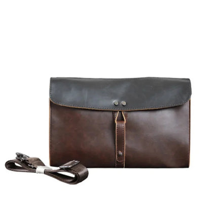 Cow hand Men's envelope briefcase men's messenger casual shoulder file package leather bag men