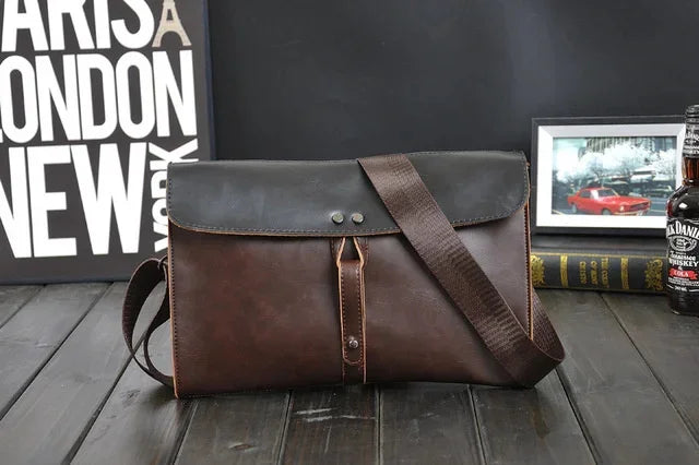 Cow hand Men's envelope briefcase men's messenger casual shoulder file package leather bag men
