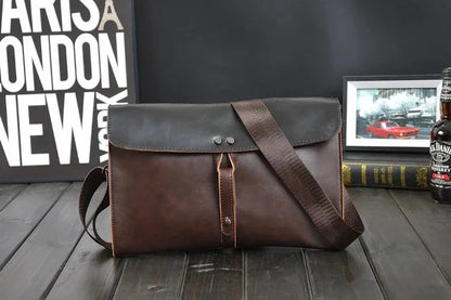 Cow hand Men's envelope briefcase men's messenger casual shoulder file package leather bag men