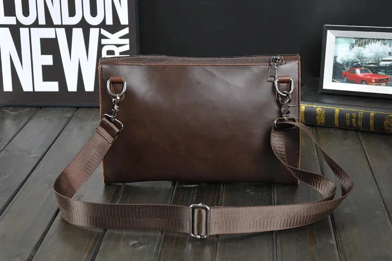 Cow hand Men's envelope briefcase men's messenger casual shoulder file package leather bag men