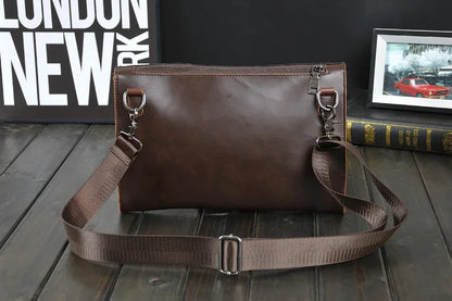 Cow hand Men's envelope briefcase men's messenger casual shoulder file package leather bag men