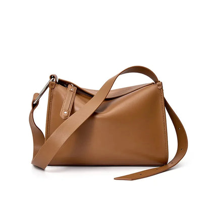 Cowhide 2024 New Crossbody Women's Leather Niche High-grade Sense Ladies Single Shoulder Fashion Commuter Pillow Bag