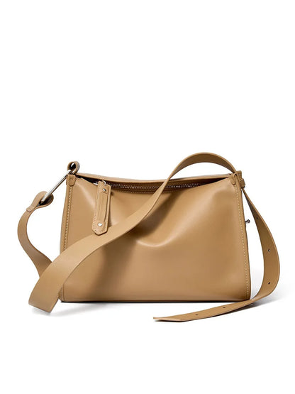 Cowhide 2024 New Crossbody Women's Leather Niche High-grade Sense Ladies Single Shoulder Fashion Commuter Pillow Bag