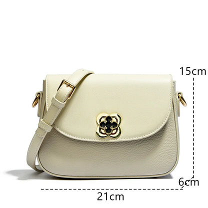 Cowhide Bag 2023 New Genuine Leather Soft Leather Zero Wallet Fashion Versatile Messenger Crossbody Bags For Women Square Bag