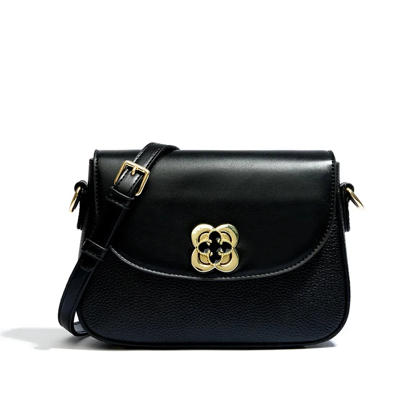 Cowhide Bag 2023 New Genuine Leather Soft Leather Zero Wallet Fashion Versatile Messenger Crossbody Bags For Women Square Bag
