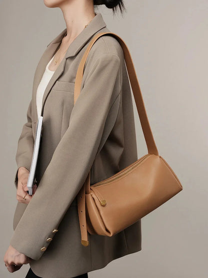 Cowhide Black New Genuine Crossbody Women's handbag Summer Soft Leather Bag small Boston mobile packet Tote