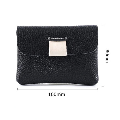 Cowhide Purse Mini Handmade Card Coin Data Cable Headphone Storage Bag