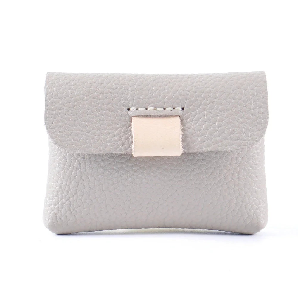 Cowhide Purse Mini Handmade Card Coin Data Cable Headphone Storage Bag
