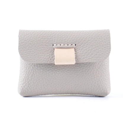 Cowhide Purse Mini Handmade Card Coin Data Cable Headphone Storage Bag