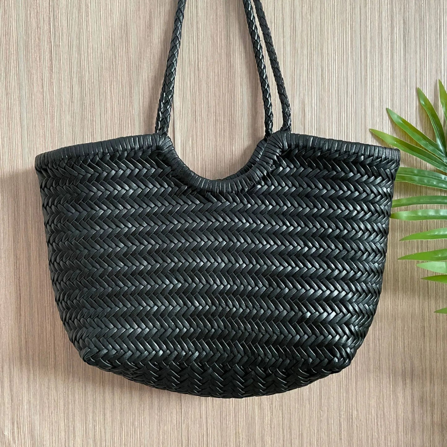 Cowhide Weave Handbags Fashion Hand Made Ladies Vegetable Basket Bag Casual Tote Simple Shopping Bags Female Bolsos Mujer