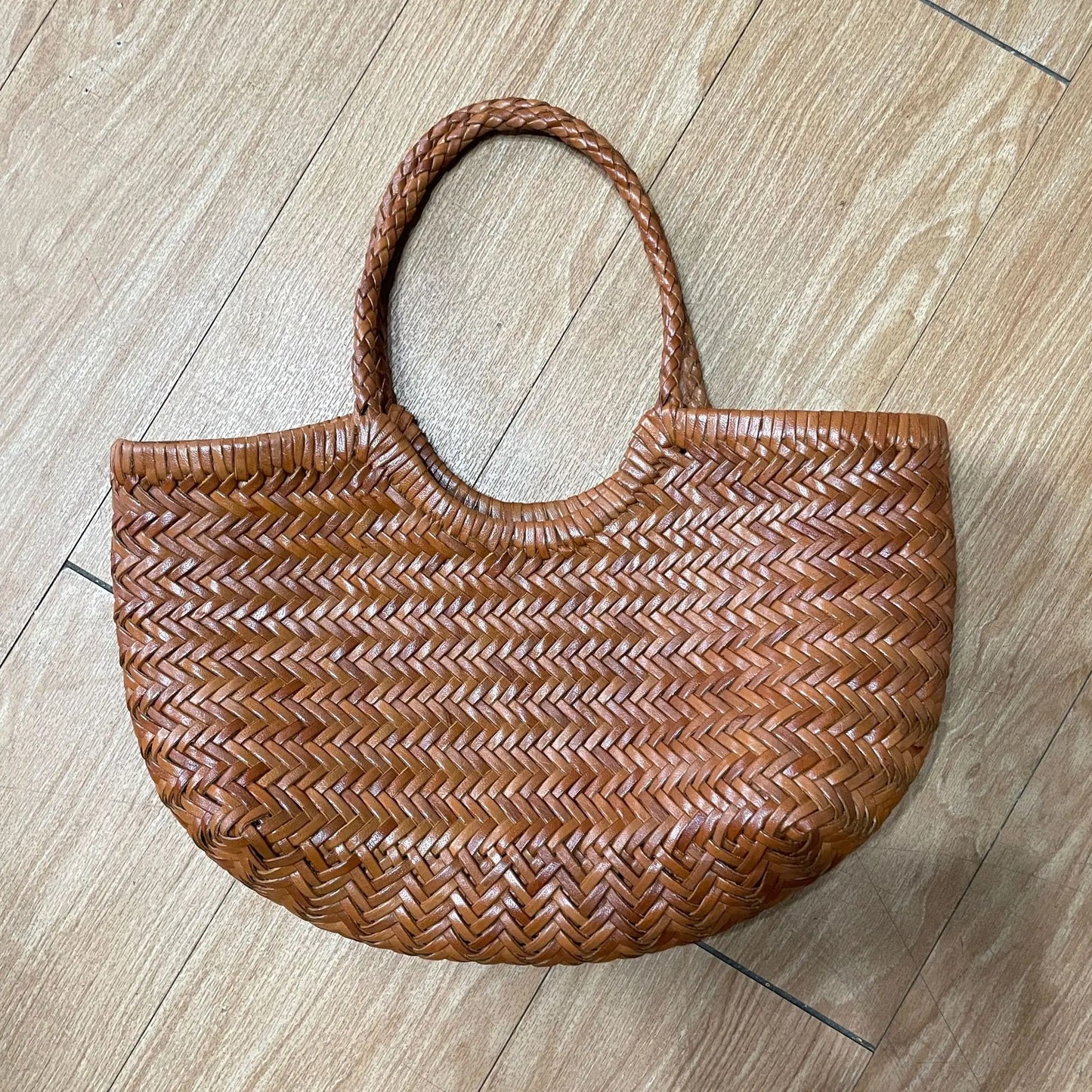 Cowhide Weave Handbags Fashion Hand Made Ladies Vegetable Basket Bag Casual Tote Simple Shopping Bags Female Bolsos Mujer