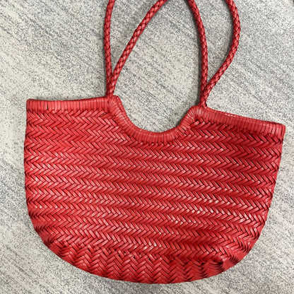 Cowhide Weave Handbags Fashion Hand Made Ladies Vegetable Basket Bag Casual Tote Simple Shopping Bags Female Bolsos Mujer