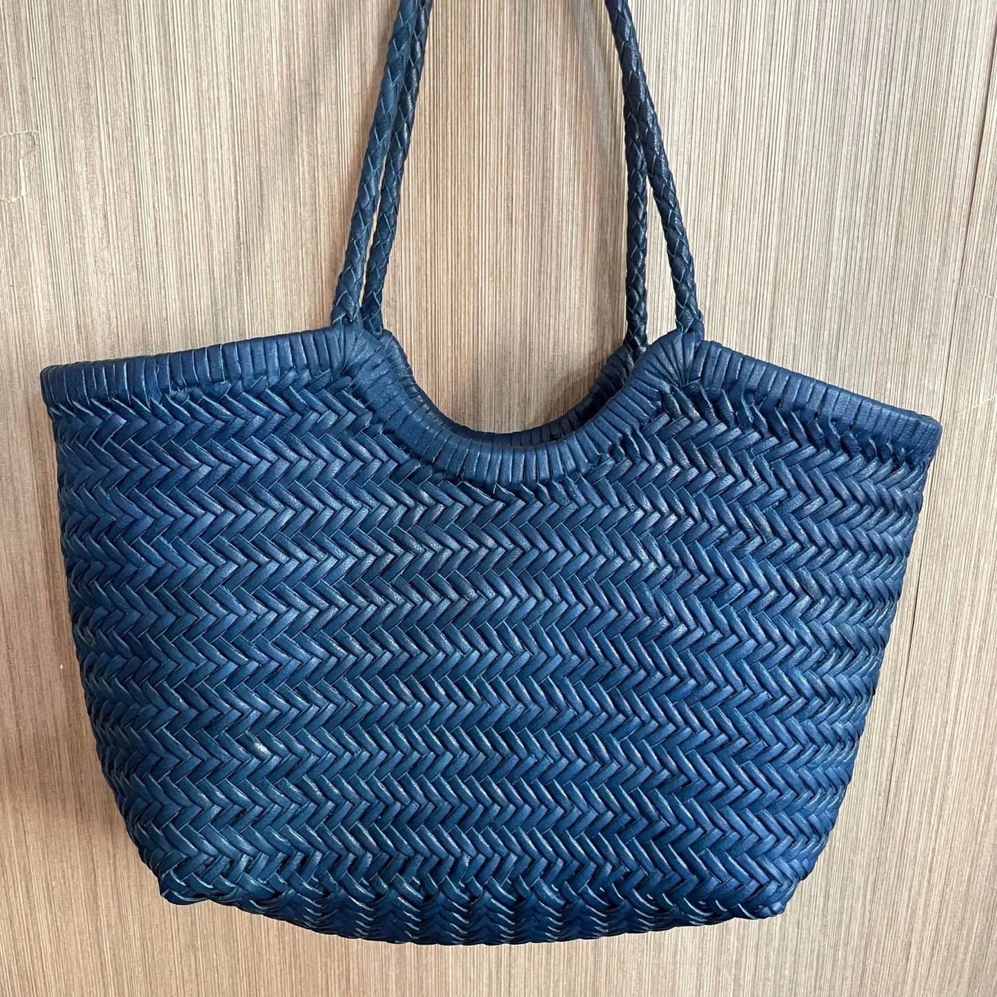 Cowhide Weave Handbags Fashion Hand Made Ladies Vegetable Basket Bag Casual Tote Simple Shopping Bags Female Bolsos Mujer