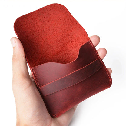 Crazy Horse Simple Creative Vintage Casual Cowhide Bag Card Holder Genuine Leather Storage Wallet