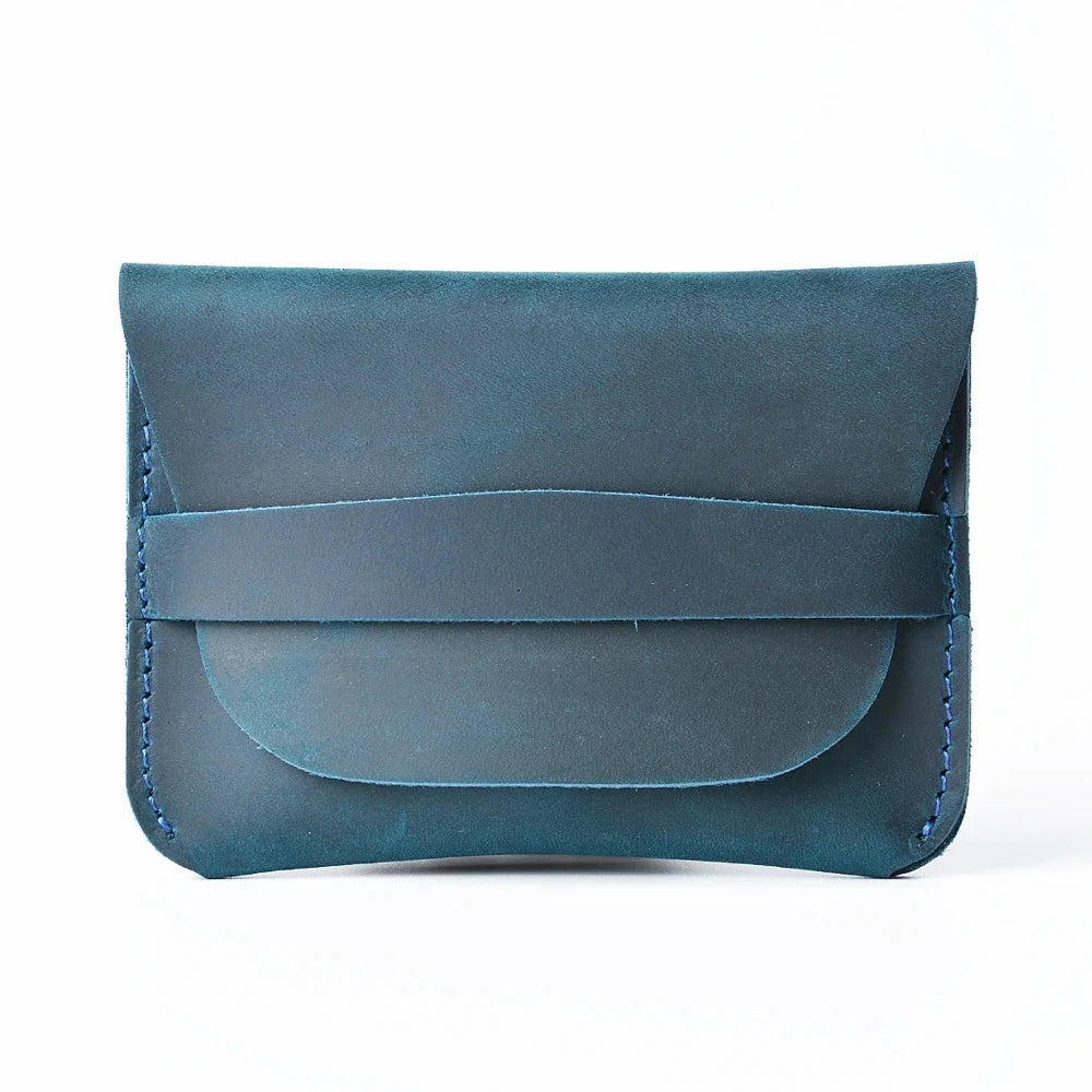 Crazy Horse Simple Creative Vintage Casual Cowhide Bag Card Holder Genuine Leather Storage Wallet