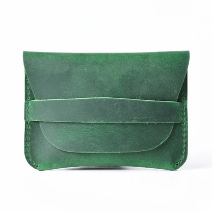 Crazy Horse Simple Creative Vintage Casual Cowhide Bag Card Holder Genuine Leather Storage Wallet