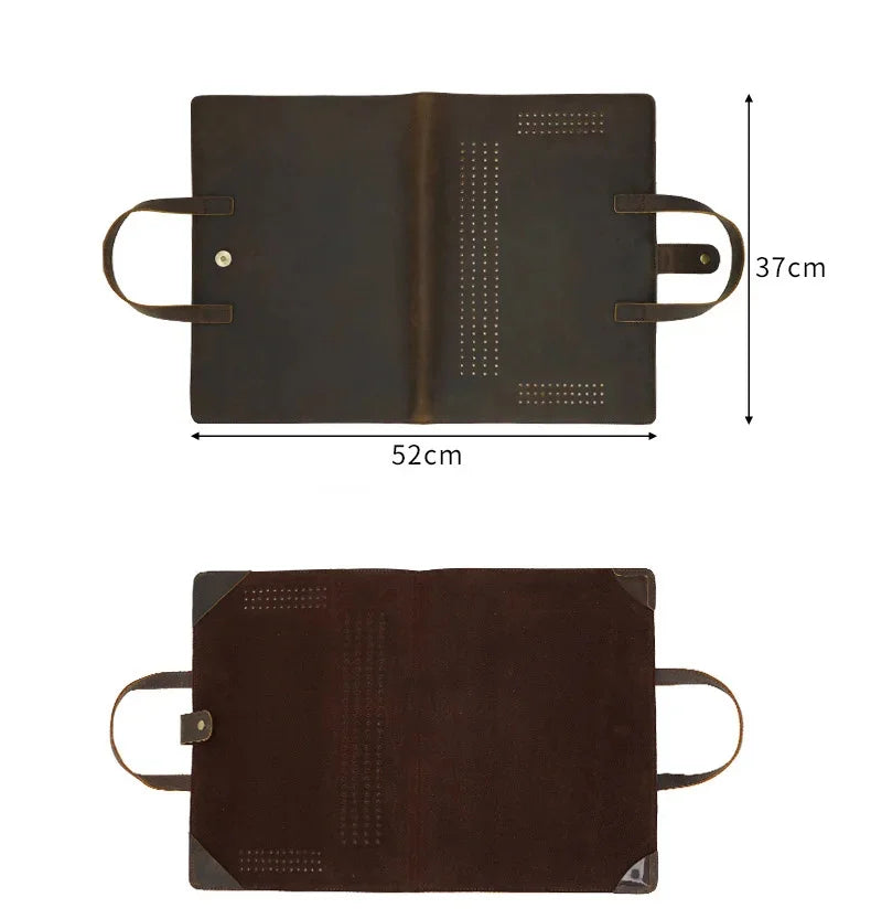 Crazy Horse Sleeve 15.6 " Notebook Inner Bag Laptop Protective PC Cover Genuine Leather Case Luxury