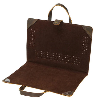 Crazy Horse Sleeve 15.6 " Notebook Inner Bag Laptop Protective PC Cover Genuine Leather Case Luxury