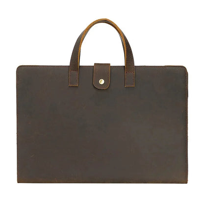 Crazy Horse Sleeve 15.6 " Notebook Inner Bag Laptop Protective PC Cover Genuine Leather Case Luxury