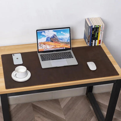 Crazy horse anti-slip wear resistant leather mouse office desktop mat computer pad