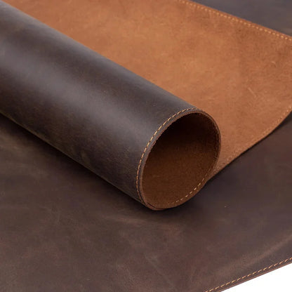Crazy horse anti-slip wear resistant leather mouse office desktop mat computer pad